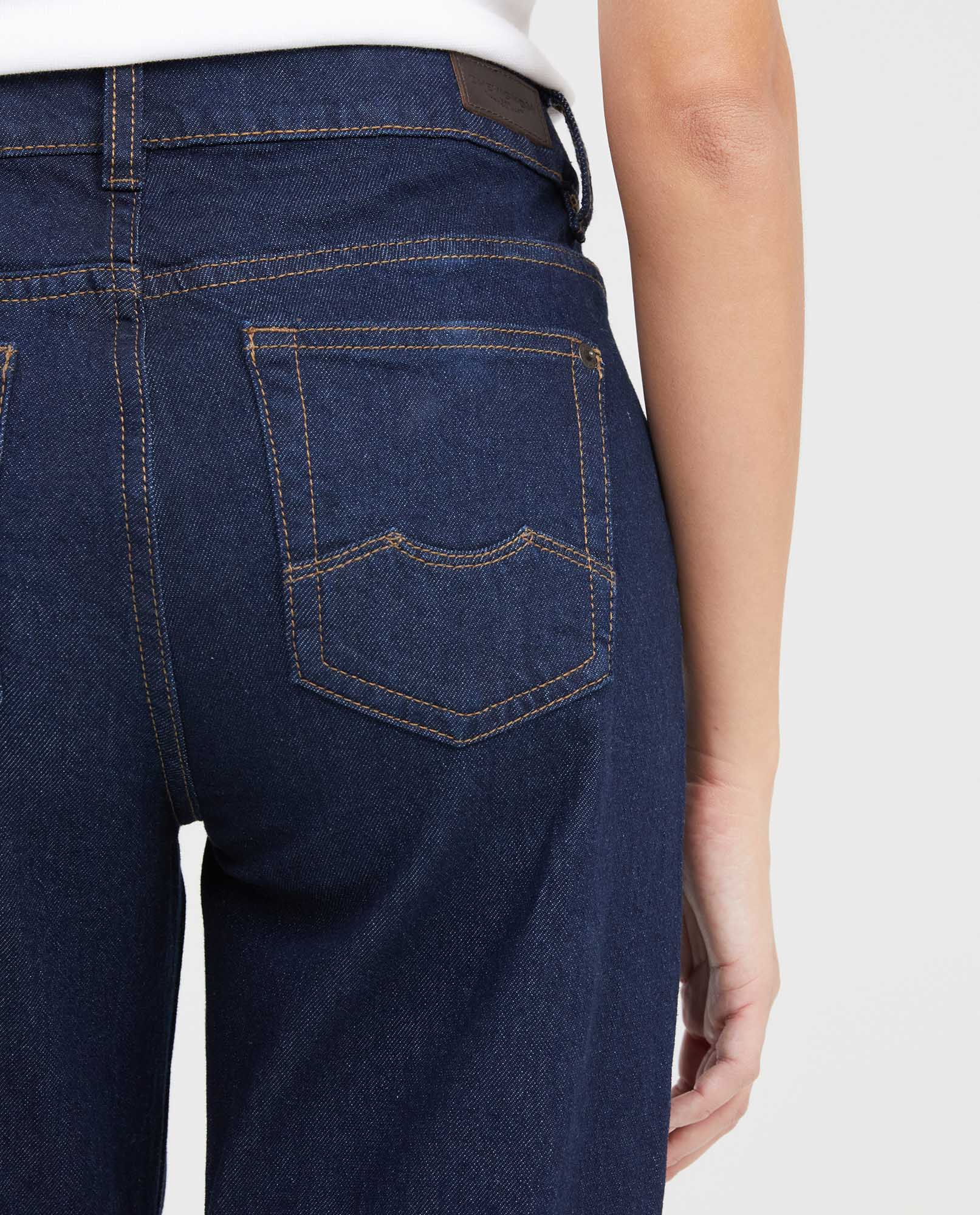 Jean High Rise Relaxed Dark Blue Bootcut for Women - Blue 431G019 - 6