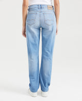 Women's Jeans, High Rise, Boot Cut with Rips - Light Vintage Blue 431G020 - 4