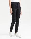 Jean Super High Rise Skinny Boot Black Animal Print for Women - Gray 431G024 - 3