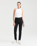 Jean Super High Rise Skinny Boot Black Animal Print for Women - Gray 431G024 - 6