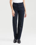 Women's Cosmo Jeans Super High-Rise Bootcut Ultra Dark Recycled Cotton Green Contrast 431G025 - 1