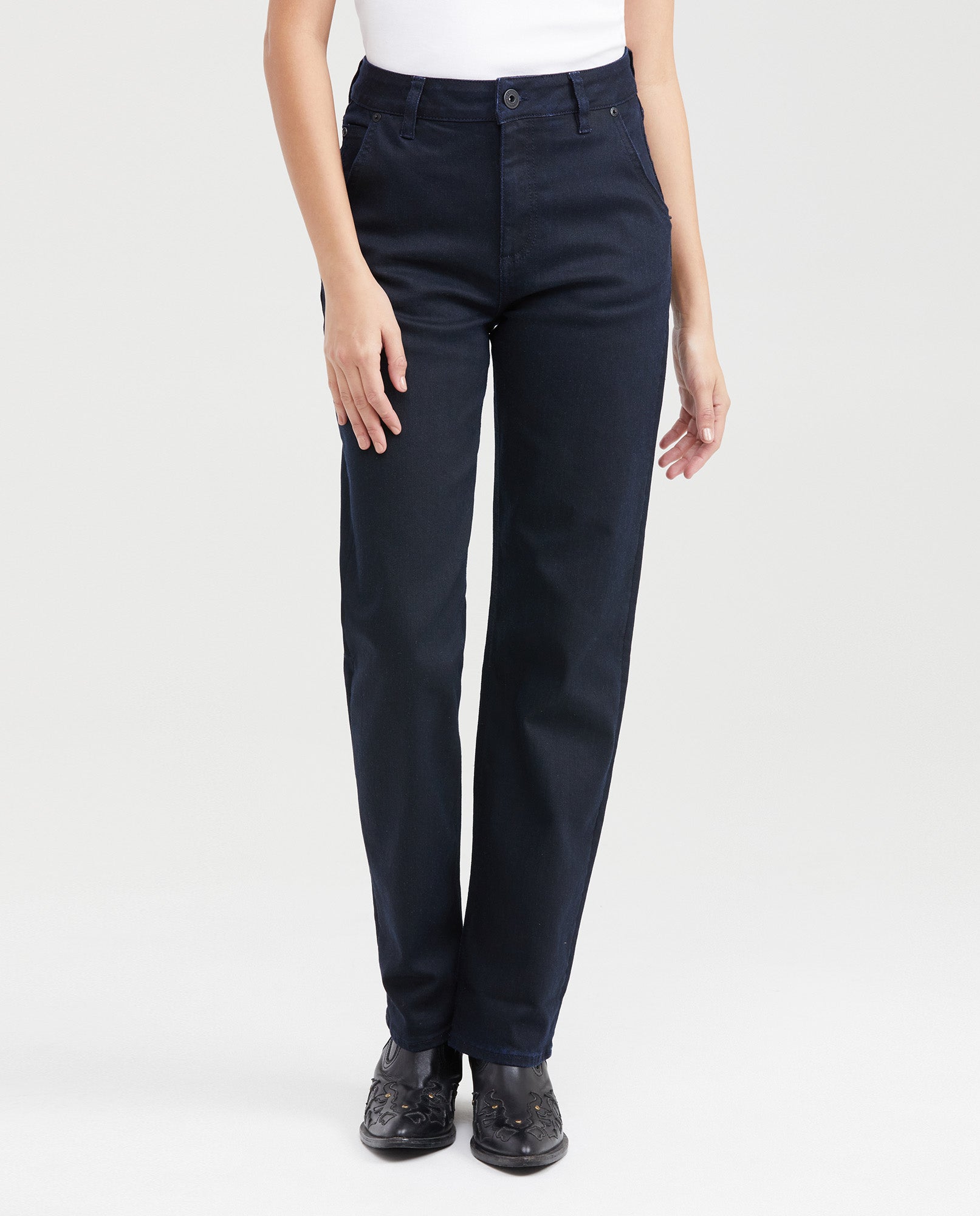 Women's Cosmo Jeans Super High-Rise Bootcut Ultra Dark Recycled Cotton Green Contrast 431G025 - 1