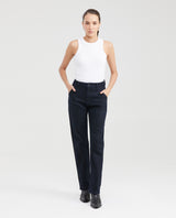 Women's Cosmo Jeans Super High-Rise Bootcut Ultra Dark Recycled Cotton Green Contrast 431G025 - 6