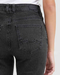 Women's Cosmo Jeans Super High-Rise Fitted Leg Black Wash Green Contrast Metal Fiber 431G026 - 6
