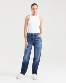MEDIUM RISE BOY FIT IN DARK WASH