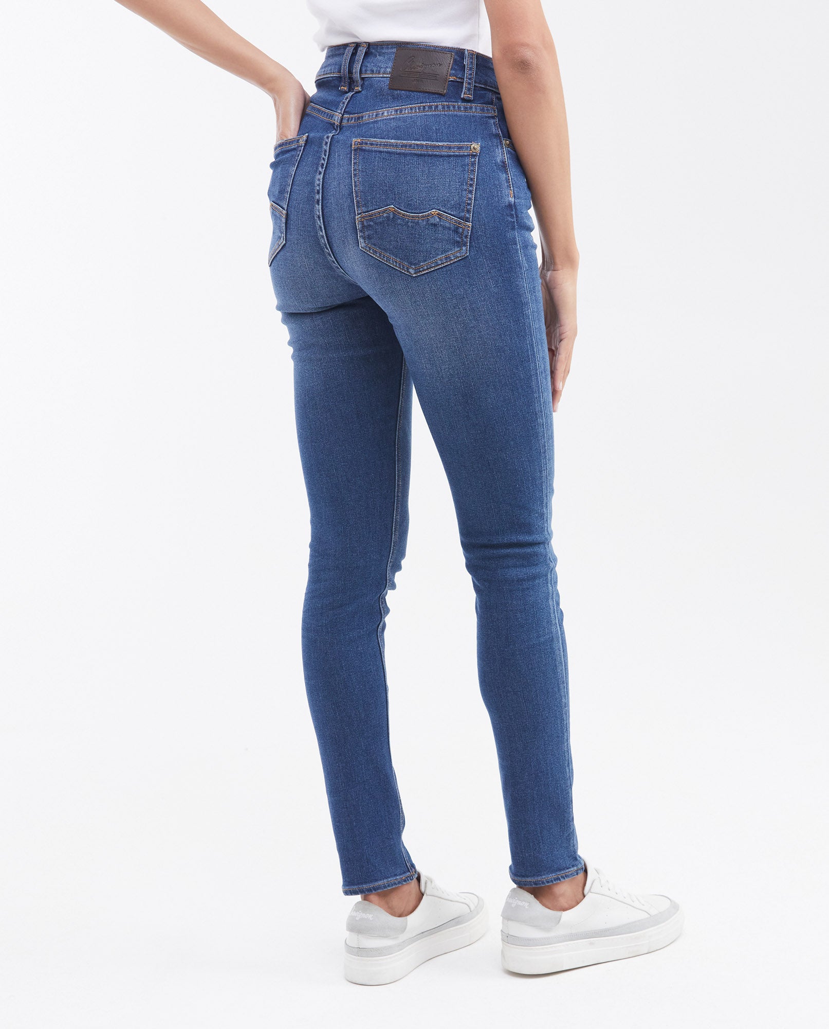 Women's Jeans, High Rise Skinny Boot - Dark Blue 431G037 - 4