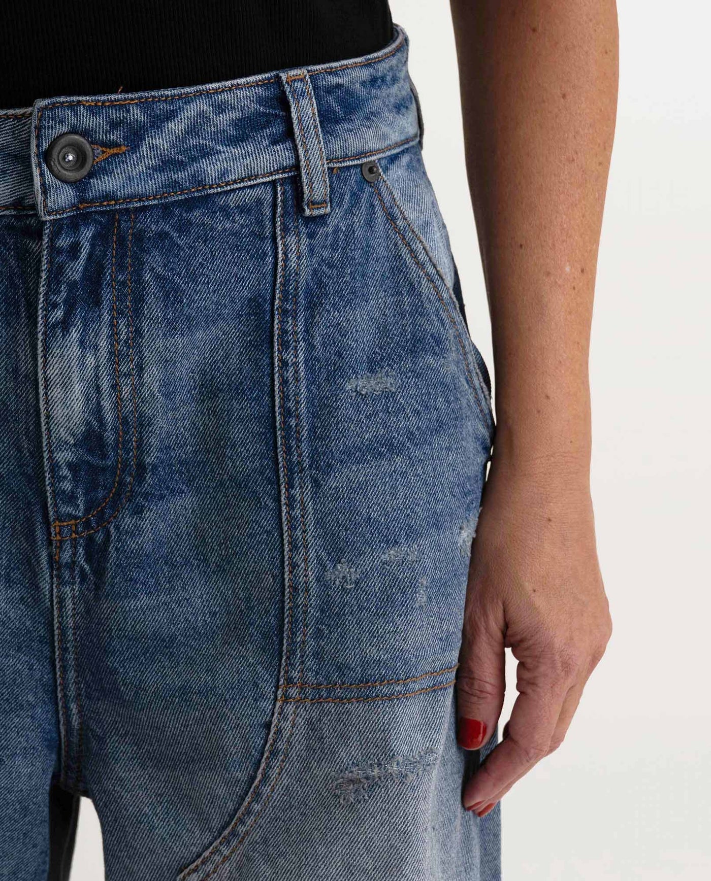 Women's Cotton Denim - Blue 431G146 - 5
