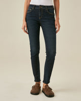 Womens Jeans New Skinny Low Rise Recycled Cotton Polyester Elastane Ultra Dark Wash - Blue 63_431H000_AZU193924_0