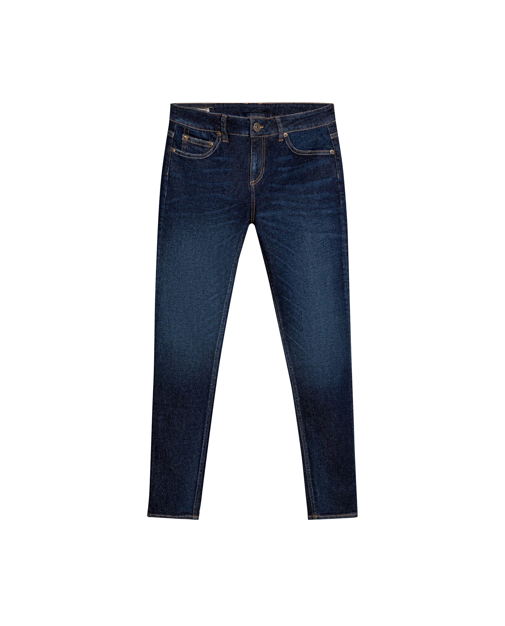 Womens Jeans New Skinny Low Rise Recycled Cotton Polyester Elastane Ultra Dark Wash - Blue 63_431H000_AZU193924_3
