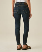 Womens Jeans New Skinny Low Rise Recycled Cotton Polyester Elastane Ultra Dark Wash - Blue 63_431H000_AZU193924_6