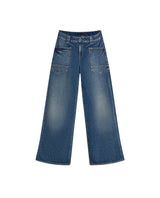 Womens Jeans Straight Fit Low Rise Cotton Elastane Dark Wash - Blue 63_431H001_AZU194052_3