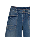 Womens Jeans Straight Fit Low Rise Cotton Elastane Dark Wash - Blue 63_431H001_AZU194052_8