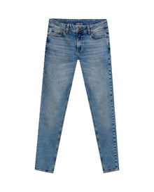 Womens Jeans Skinny Fit Low Rise Cotton Elastane Medium Wash Powdered Effect - Blue 63_431H003_AZU184140_0
