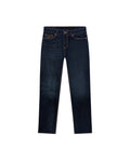 Womens Jeans Skinny Fit High Rise Cotton–Polyester Blend Ultra Dark Wash Embroidered - Blue 63_431H005_AZU193924_3