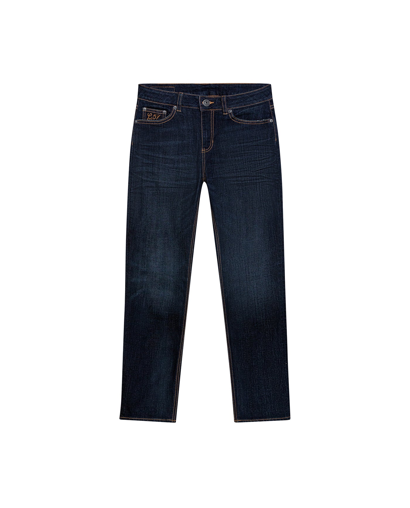 Womens Jeans Skinny Fit High Rise Cotton–Polyester Blend Ultra Dark Wash Embroidered - Blue 63_431H005_AZU193924_3
