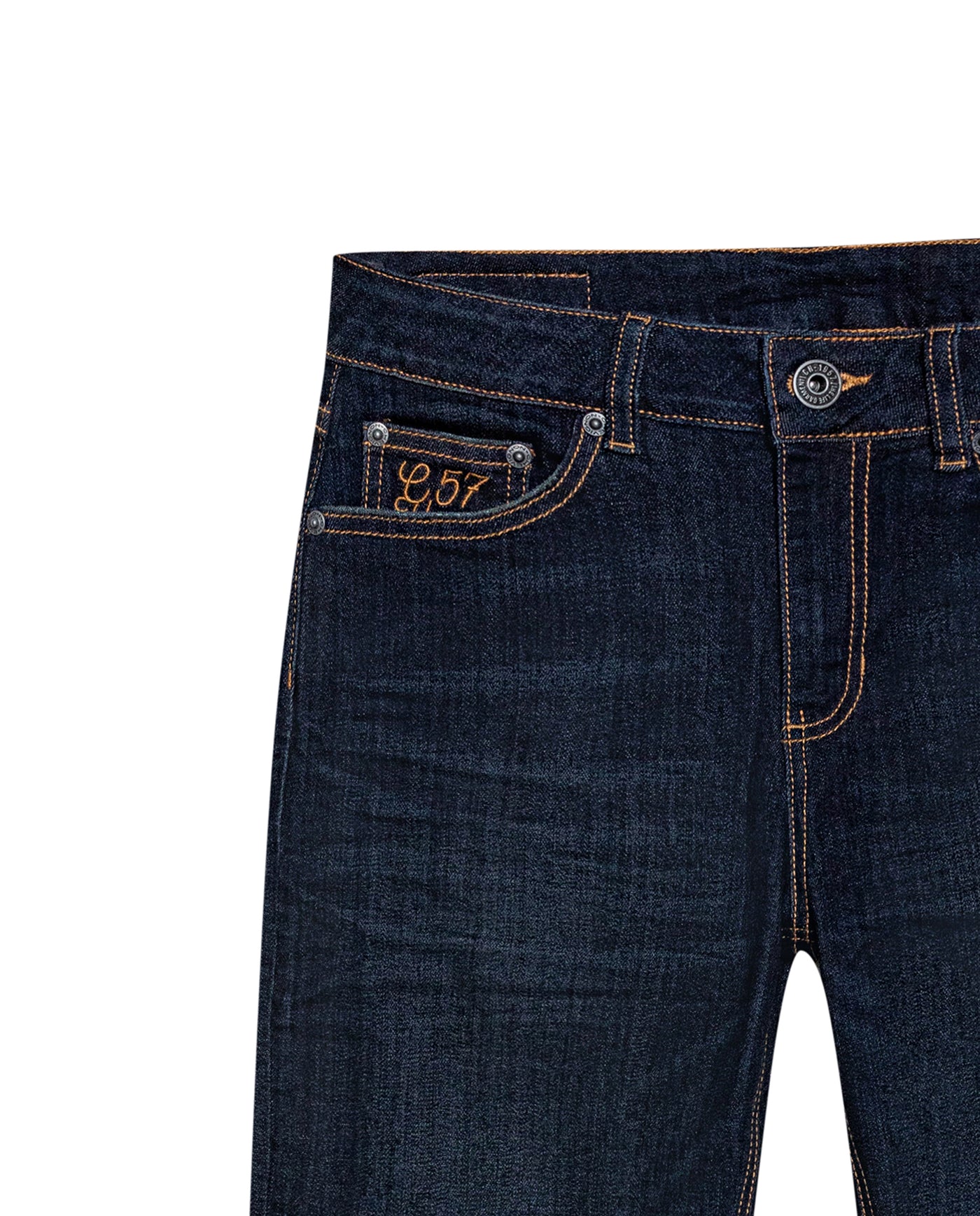 Womens Jeans Skinny Fit High Rise Cotton–Polyester Blend Ultra Dark Wash Embroidered - Blue 63_431H005_AZU193924_8