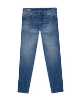 Womens Jeans Skinny Crop High Rise Recycled Cotton Blend Medium Wash Hem Slits - Blue 63_431H006_AZU184140_3