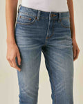 Womens Jeans Skinny Crop High Rise Recycled Cotton Blend Medium Wash Hem Slits - Blue 63_431H006_AZU184140_5