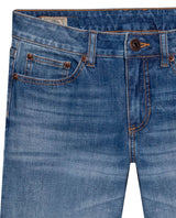 Womens Jeans Skinny Crop High Rise Recycled Cotton Blend Medium Wash Hem Slits - Blue 63_431H006_AZU184140_8