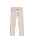 Womens Jeans Straight Relaxed Fit High Rise Cotton Comfort Raw Ivory Wash Included Belt - Raw 63_431H007_CRU134403_3