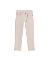 Womens Jeans Straight Relaxed Fit High Rise Cotton Comfort Raw Ivory Wash Included Belt - Raw 63_431H007_CRU134403_3