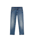 Womens Jeans Skinny Fit High Rise Cotton Comfort Medium Wash Heavy Vintage Distressing - Blue 63_431H008_AZU184140_3