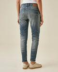 Womens Jeans Skinny Fit High Rise Cotton Comfort Medium Wash Heavy Vintage Distressing - Blue 63_431H008_AZU184140_6