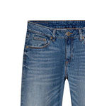 Womens Jeans Skinny Fit High Rise Cotton Comfort Medium Wash Heavy Vintage Distressing - Blue 63_431H008_AZU184140_8