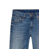 Womens Jeans Skinny Fit High Rise Cotton Comfort Medium Wash Heavy Vintage Distressing - Blue 63_431H008_AZU184140_8