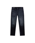 Womens Jeans Skinny Fit Mid Rise Cotton–Elastane Dark Wash Destroyer Effect Whiskering - Blue 63_431H010_AZU194052_3