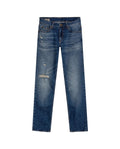 Womens Jeans New Skinny Bootcut High Rise Cotton–Tencel Blend Medium Wash Rips Artisan Repairs - Blue 63_431H011_AZU184140_3