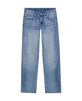 Womens Jeans Straight Relaxed Fit Super High Rise Cotton–Polyester Lurex Light Wash Subtle Shine - Blue 63_431H012_AZU154020_3