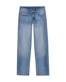 Womens Jeans Straight Relaxed Fit Super High Rise Cotton–Polyester Lurex Light Wash Subtle Shine - Blue 63_431H012_AZU154020_3