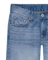 Womens Jeans Straight Relaxed Fit Super High Rise Cotton–Polyester Lurex Light Wash Subtle Shine - Blue 63_431H012_AZU154020_8