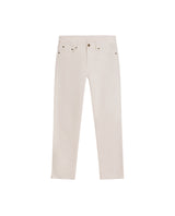 Womens Jeans Straight Relaxed Fit High Rise Cotton–Lyocell Herringbone Texture Raw Ivory Wash - Raw 63_431H013_CRU134403_3