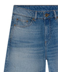 Womens Jeans Boy Fit Bootcut Mid Rise Cotton–Lyocell Medium Wash Rips Subtle Distressing - Blue 63_431H014_AZU184140_8