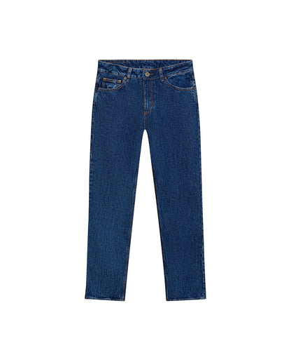 Womens Jeans Straight Bootcut Super High Rise Cotton Comfort Medium Wash Clean - Blue 63_431H017_AZU184140_3