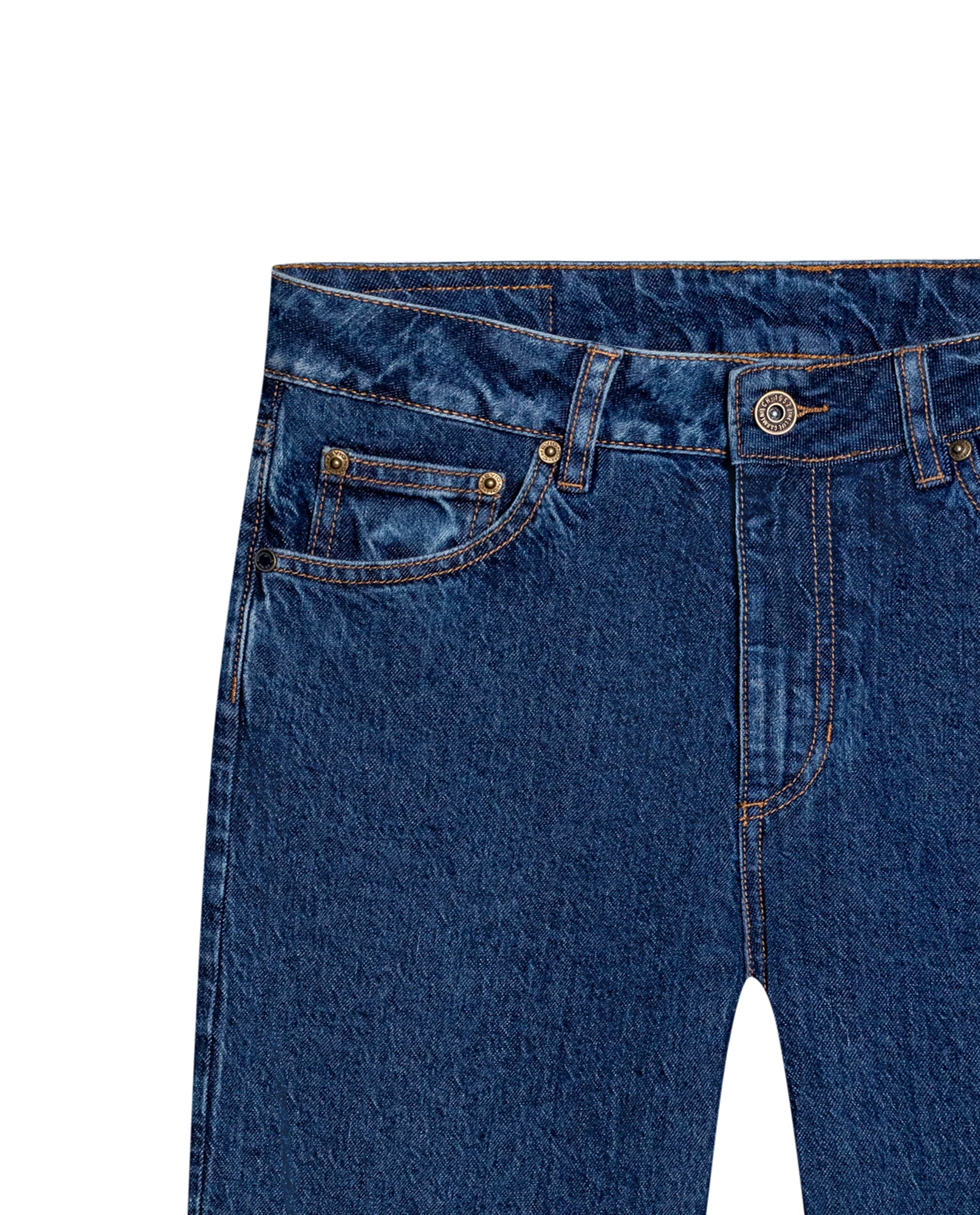 Womens Jeans Straight Bootcut Super High Rise Cotton Comfort Medium Wash Clean - Blue 63_431H017_AZU184140_8