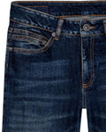 Womens Jeans Straight Bootcut High Rise Cotton Comfort Dark Wash Subtle Distressing - Blue 63_431H020_AZU194052_8
