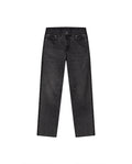 Womens Jeans Special Fit Straight Relaxed Leg Super High Rise Cotton Blend Black Wash Premium Drape - Black 63_431H021_NEG194004_3