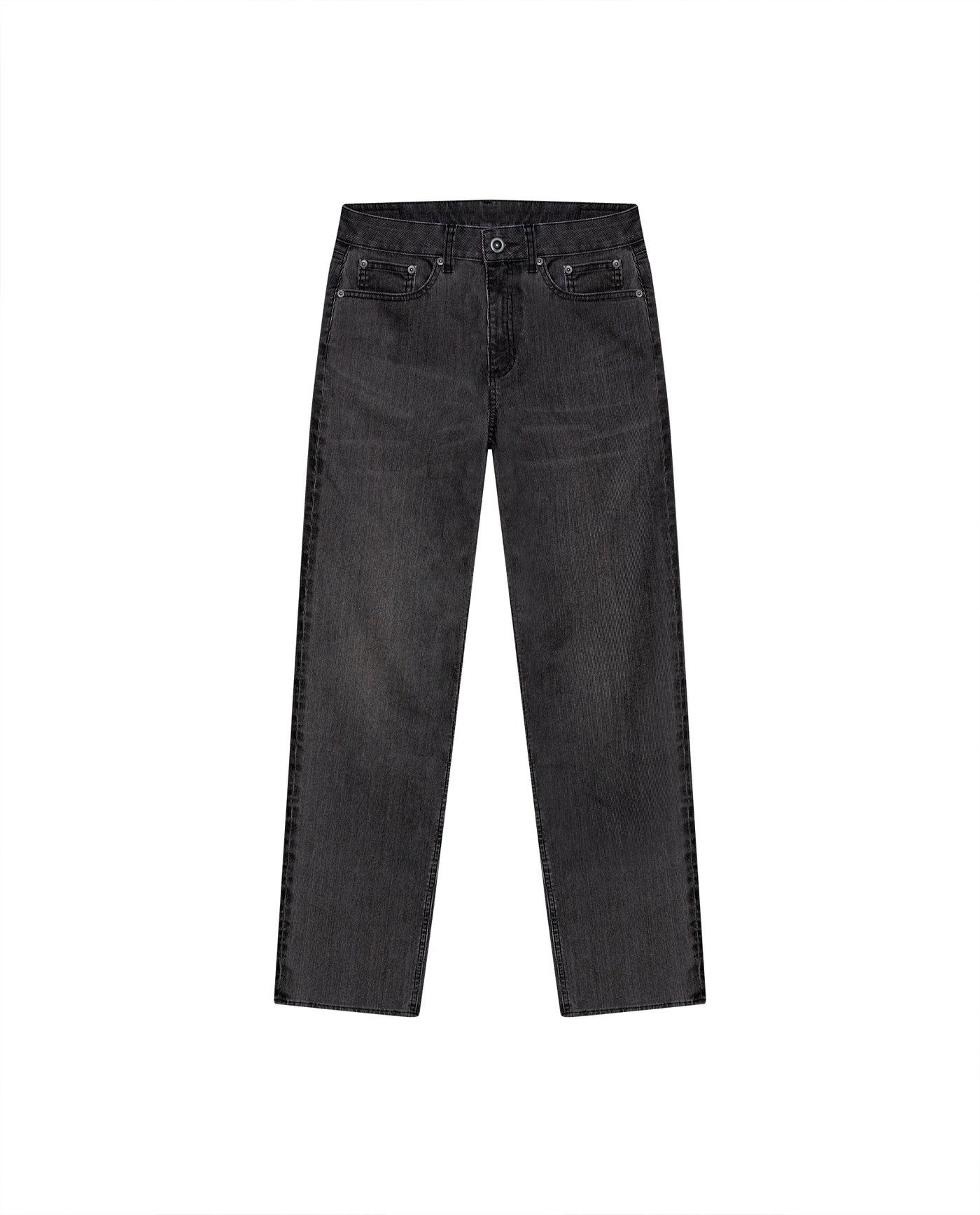 Womens Jeans Special Fit Straight Relaxed Leg Super High Rise Cotton Blend Black Wash Premium Drape - Black 63_431H021_NEG194004_3