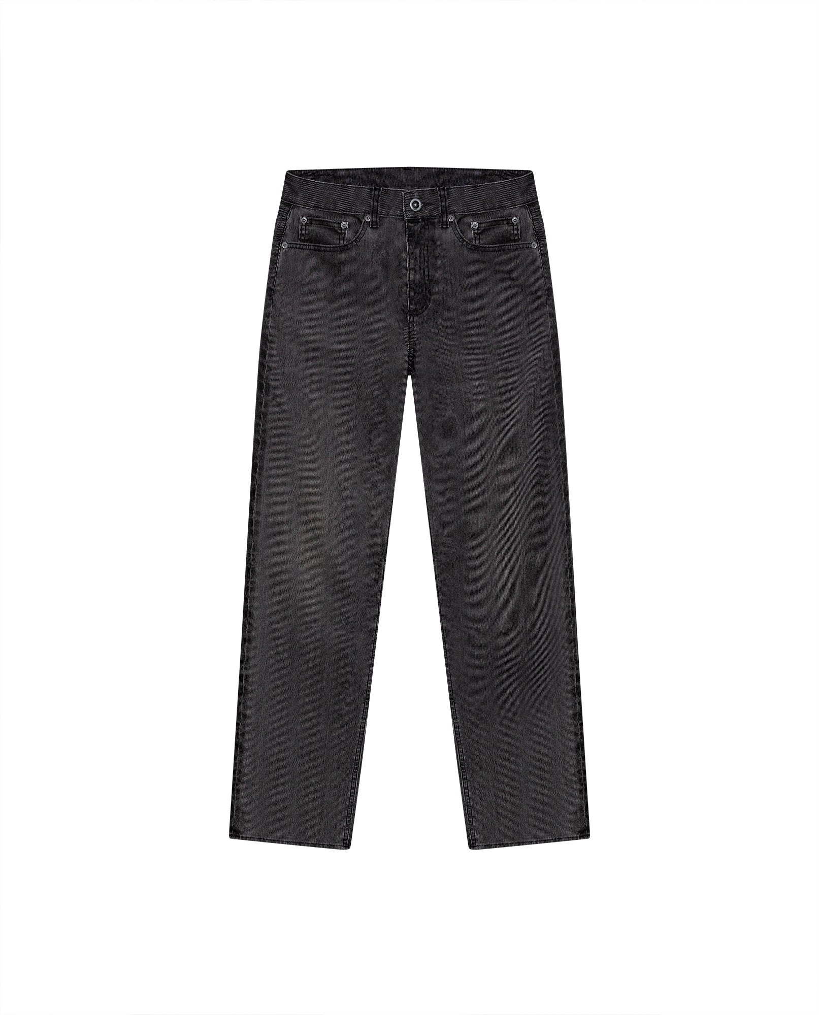 Womens Jeans Special Fit Straight Relaxed Leg Super High Rise Cotton Blend Black Wash Premium Drape - Black 63_431H021_NEG194004_3