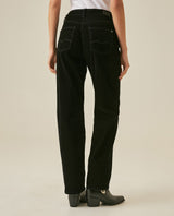 Womens Jeans Special Fit Straight Relaxed Leg Super High Rise Cotton Blend Black Wash Premium Drape - Black 63_431H021_NEG194004_6