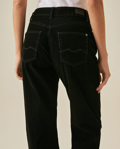 Womens Jeans Special Fit Straight Relaxed Leg Super High Rise Cotton Blend Black Wash Premium Drape - Black 63_431H021_NEG194004_7