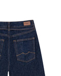 Womens Jeans Special Fit Wide Leg Super High Rise Cotton–Tencel Blend Ultra Dark Wash Included Belt Leg Cuts - Blue 63_431H022_AZU193924_6