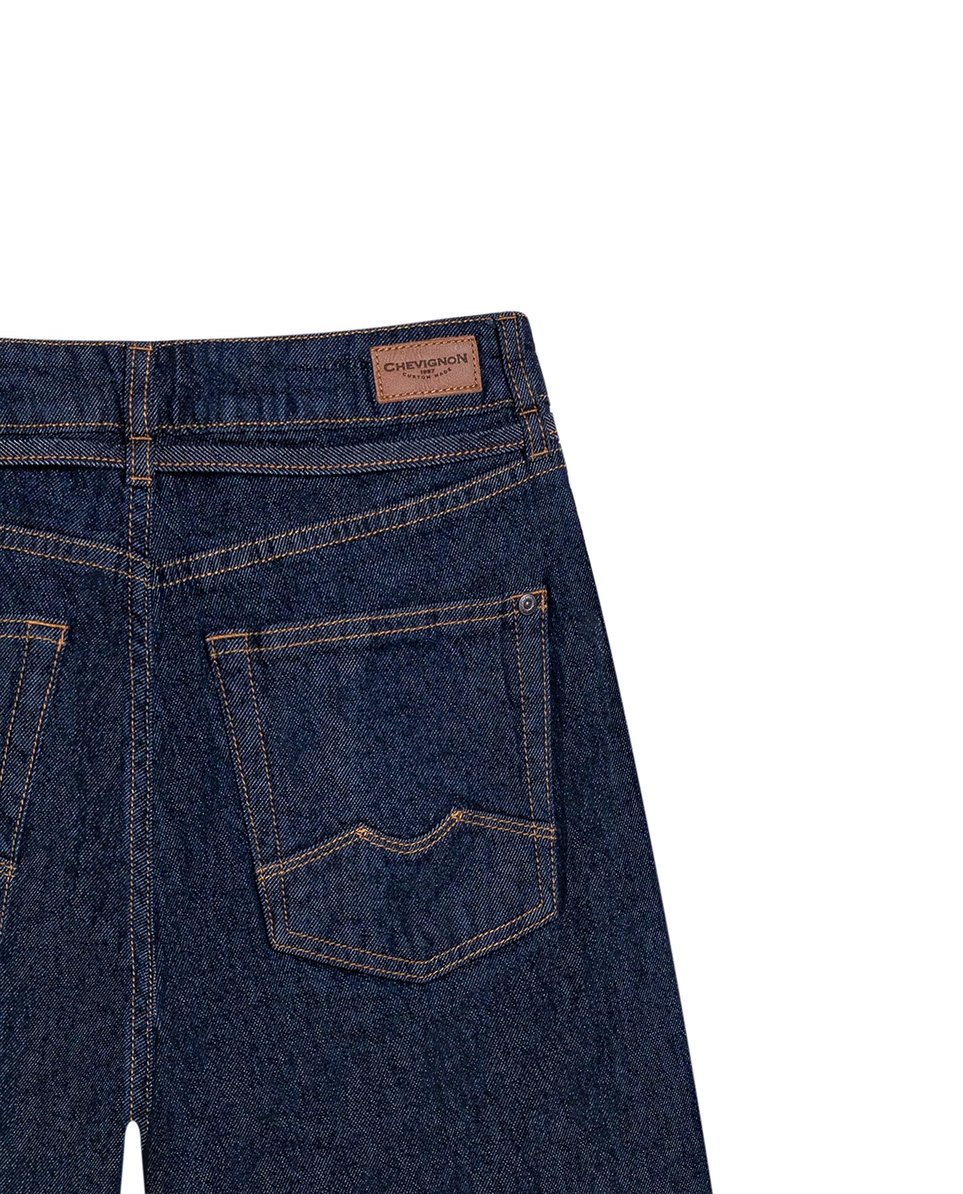 Womens Jeans Special Fit Wide Leg Super High Rise Cotton–Tencel Blend Ultra Dark Wash Included Belt Leg Cuts - Blue 63_431H022_AZU193924_6
