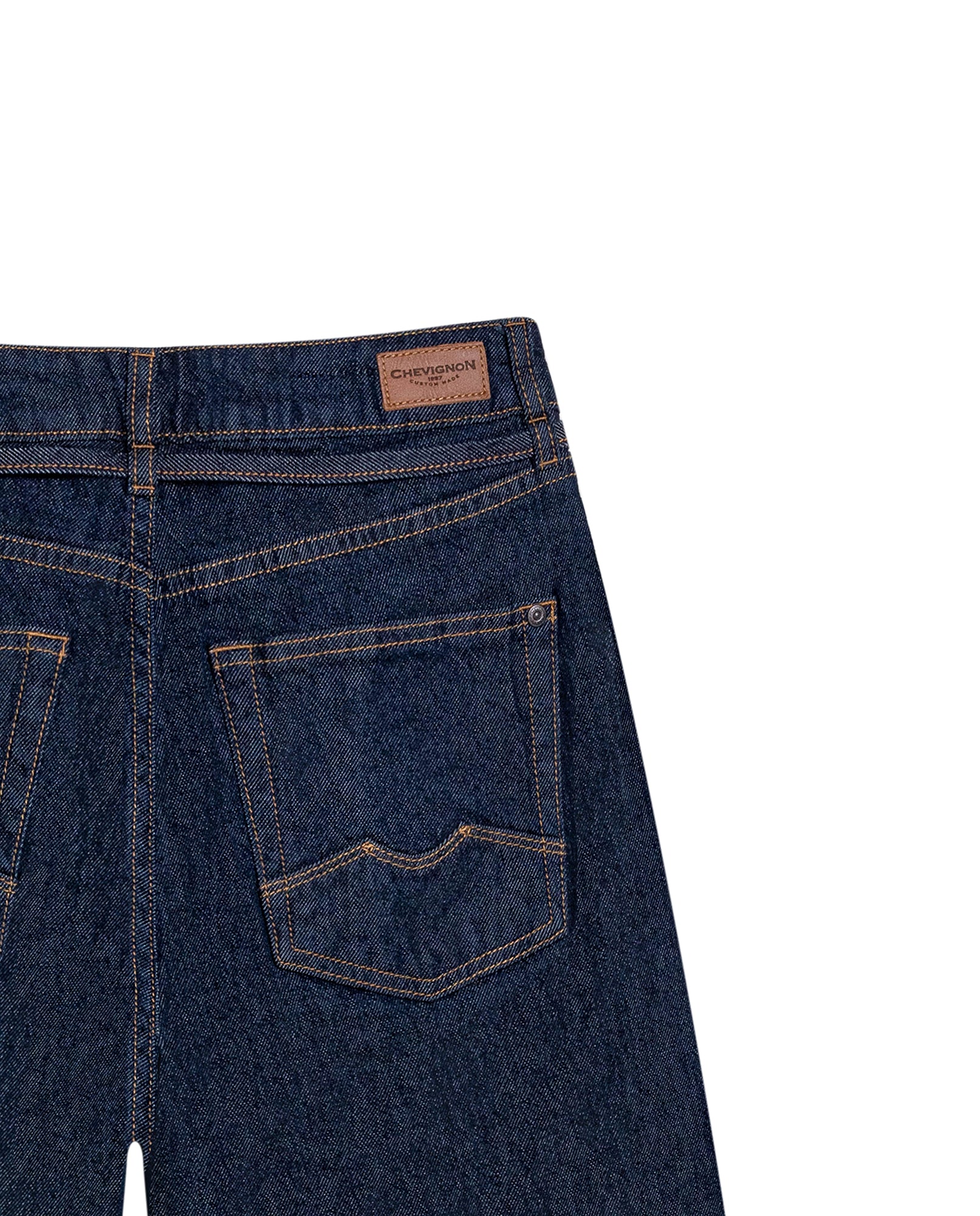 Womens Jeans Special Fit Wide Leg Super High Rise Cotton–Tencel Blend Ultra Dark Wash Included Belt Leg Cuts - Blue 63_431H022_AZU193924_6
