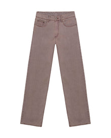 Womens Jeans Special Fit Straight Relaxed Leg Super High Rise Cotton Non-Stretch Ivory Wash Pristine - Beige 63_431H025_BEI161703_3