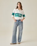 Womens Jeans Wide Leg Relaxed High Rise Cotton–Tencel Blend Light Wash Powdered Effect Notable Distressing - Blue 63_431H027_AZU154020_4