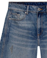 Womens Jeans Special Fit Barrel Crop Super High Rise Lyocell–Cotton Blend Medium Wash Notable Distressing Whiskering - Blue 63_431H029_AZU154020_8